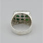 AAE 1802 Chandi Ring 925, Stone Emerald (Zamurd)