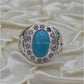 AAE 3925 Chandi Ring 925, Stone: Feroza (Turquoise)