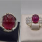 Silver Couple Rings: Pair 150,  Stone: Irani Poota Yaqoot - AmeerAliEnterprises