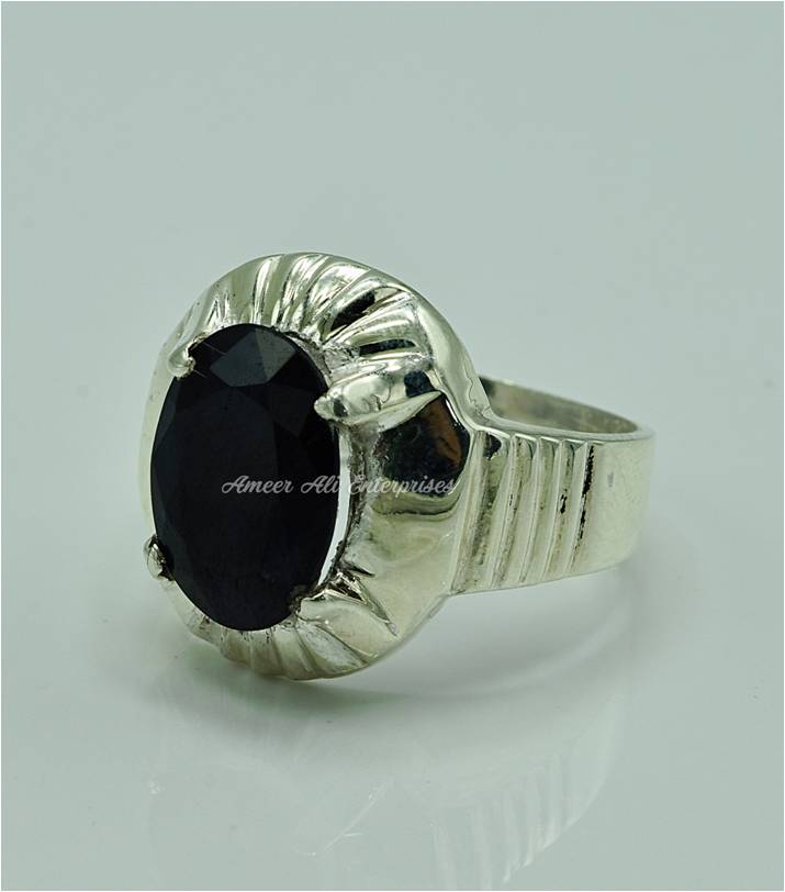 AAE 6849 Chandi Ring 925, Stone: Neelam