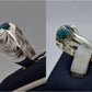 Silver Couple Rings: Pair 139,  Stone: Shajri Feroza - AmeerAliEnterprises