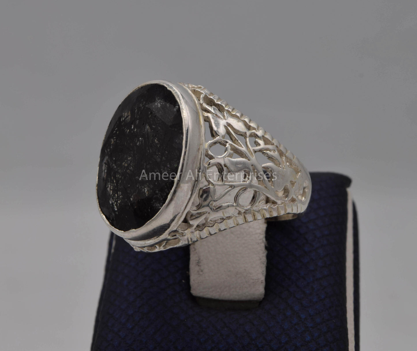 AAE 5652 Chandi Ring, Stone: Moh e Najaf - AmeerAliEnterprises
