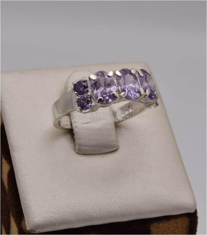 AAE 2525 Chandi Ring 925, Stone: Zircon - AmeerAliEnterprises