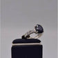 AAE 5738 Chandi Ring 925, Stone: Neelam - AmeerAliEnterprises