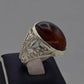 AAE 5659 Chandi Ring 925, Stone: Sulemani Aqeeq - AmeerAliEnterprises