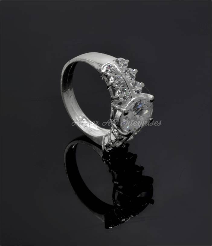 AAE 6114 Chandi Ring 925, Stone: Zircon - AmeerAliEnterprises