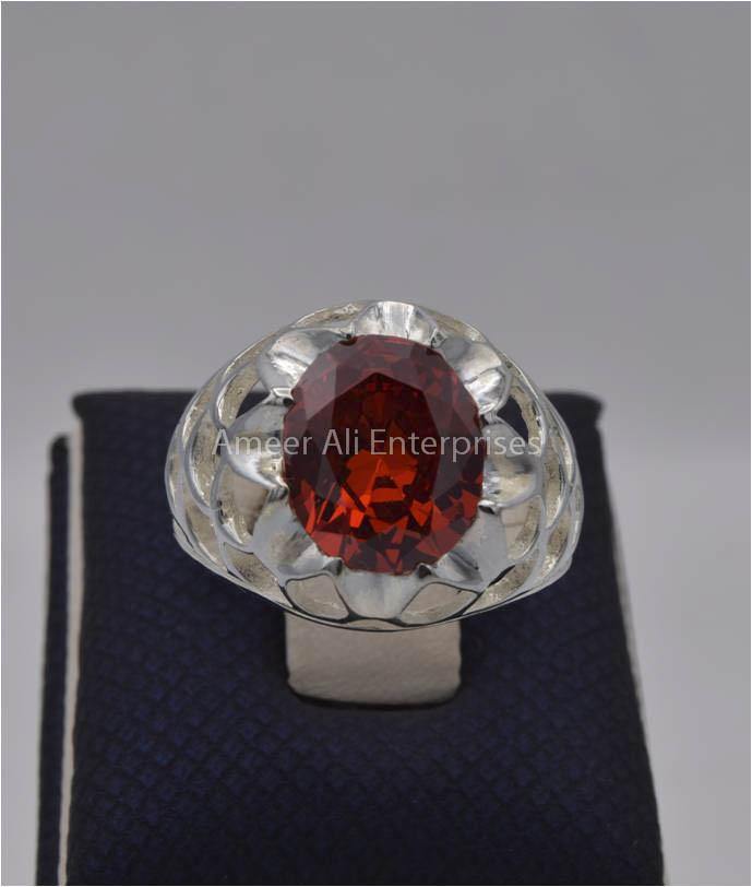 AAE 2242 Chandi Ring 925, Stone: Zircon - AmeerAliEnterprises