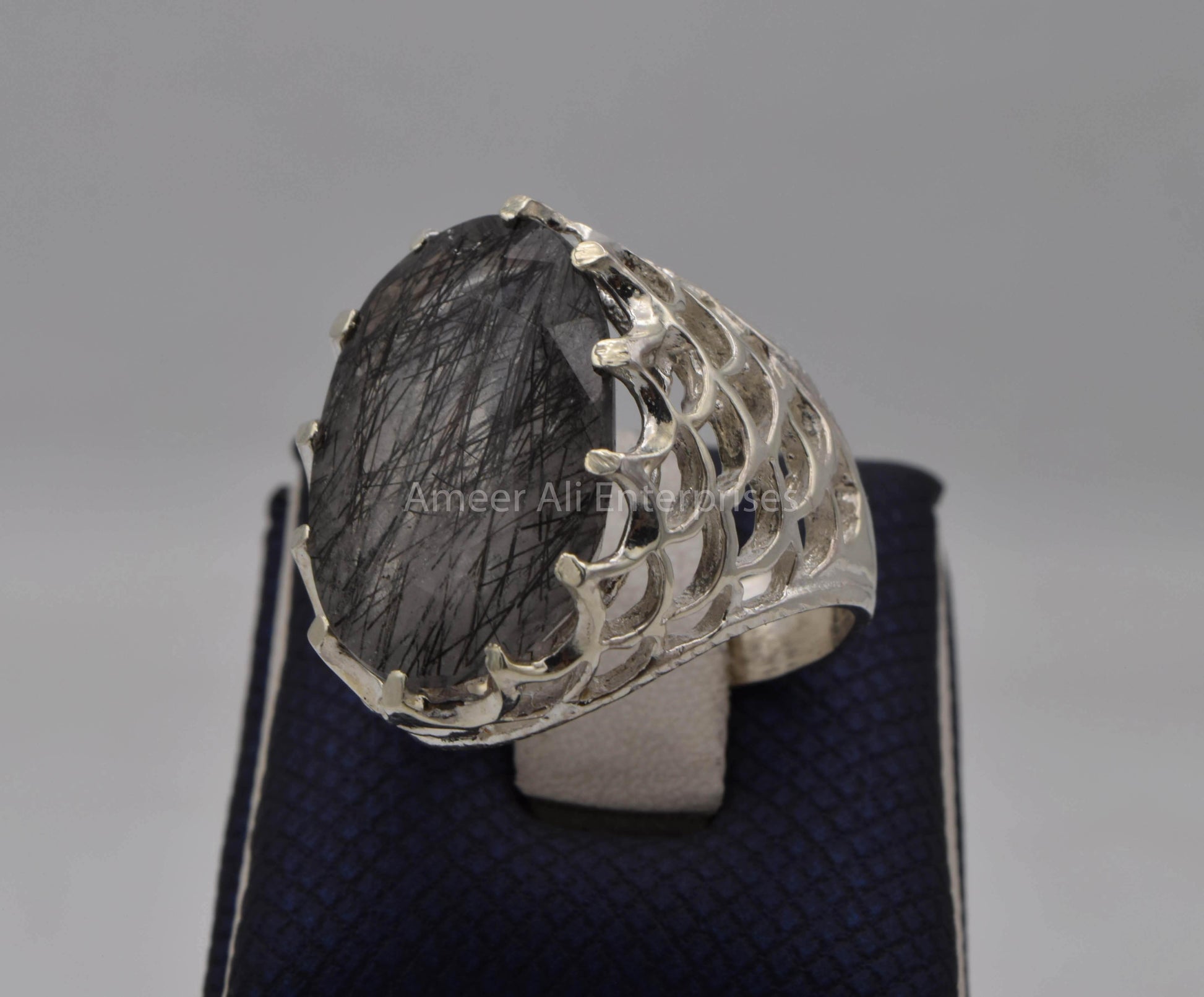 AAE 5643 Chandi Ring, Stone: Moh e Najaf - AmeerAliEnterprises