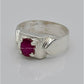 AAE 6574 Chandi Ring 925, Stone: Ruby