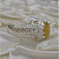 AAE 3421 Chandi Ring 925, Stone: Yellow Sapphire (Pukhraj)