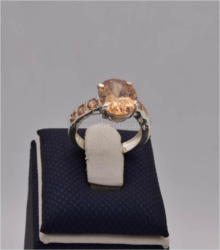 AAE 5502 Chandi Ring 925, Stone: Zircon - AmeerAliEnterprises