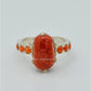 AAE 5828 Chandi Ring 925, Stone: Marjan