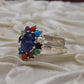AAE 0527 Chandi Ring 925, Stone: Navratan (Nine Original Stones) - AmeerAliEnterprises