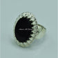 AAE 6824 CHANDI RING 925, STONE: BLACK AQEEQ