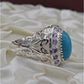 AAE 3925 Chandi Ring 925, Stone: Feroza (Turquoise)