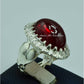 AAE 6825 Chandi Ring 925, Stone: Irani Poota Yaqoot