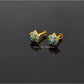 AAE 6929 Gold Ear Studs, Stone: Zircon & Feroza