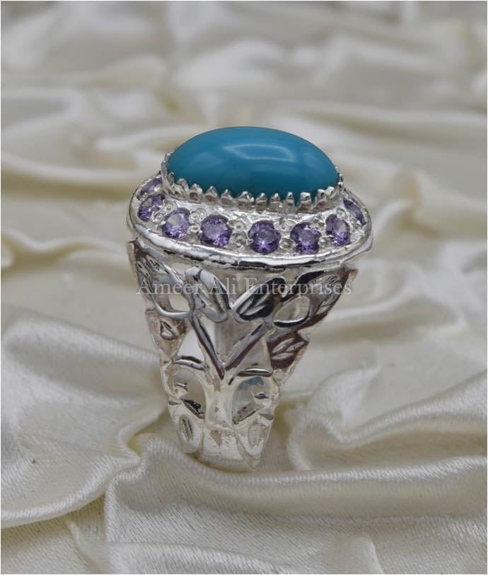 AAE 3925 Chandi Ring 925, Stone: Feroza (Turquoise)