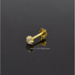 AAE 6887 Gold Nose pin, Stone: Zircon