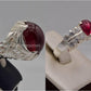Silver Couple Rings: Pair 150,  Stone: Irani Poota Yaqoot - AmeerAliEnterprises