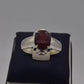 AAE 7772 Chandi Ring 925, Stone: African Yaqoot Ruby - AmeerAliEnterprises
