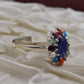AAE 0527 Chandi Ring 925, Stone: Navratan (Nine Original Stones) - AmeerAliEnterprises
