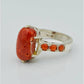 AAE 5828 Chandi Ring 925, Stone: Marjan