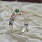 AAE 3635 Chandi Ring 925, Stone: Emerald (Zamurd)