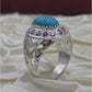 AAE 3925 Chandi Ring 925, Stone: Feroza (Turquoise)
