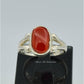 AAE 6279 Chandi Ring 925, Stone: Marjan (Coral)