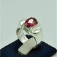 AAE 6850 Chandi Ring 925, Stone: Ruby