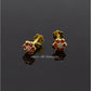 AAE 6888 Gold Ear Studs, Stone: Zircon