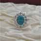 AAE 1216 Chandi Ring 925, Stone: Feroza (Turquoise) - AmeerAliEnterprises