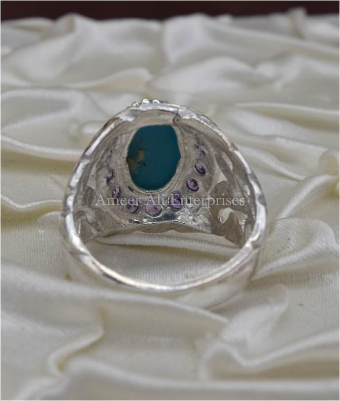AAE 3925 Chandi Ring 925, Stone: Feroza (Turquoise)
