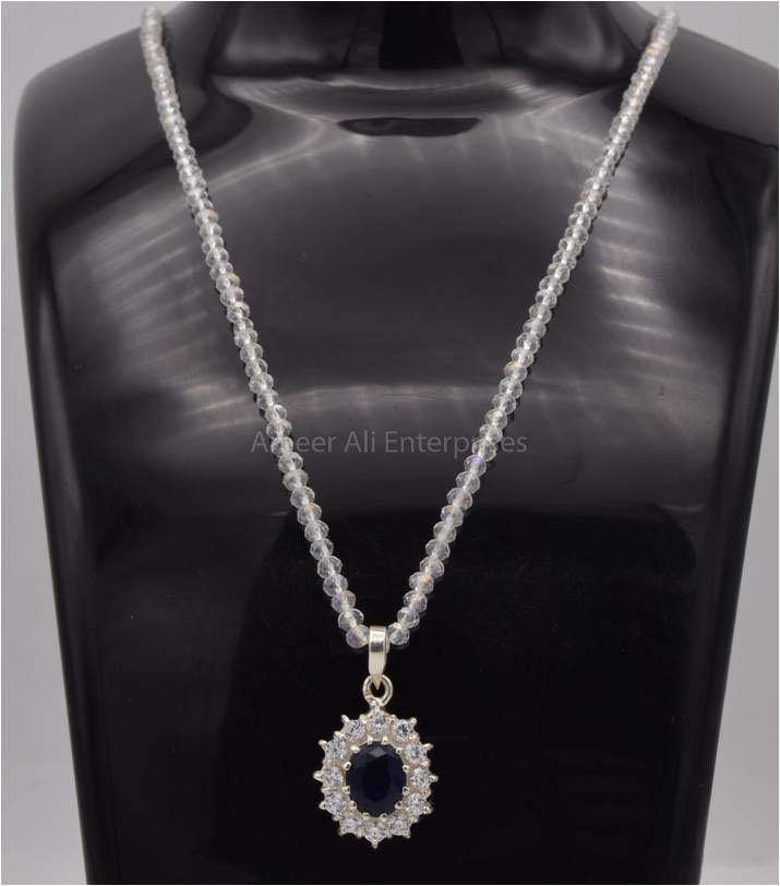 AAE 2547 Chandi Pendant 925, Stone: Zircon - AmeerAliEnterprises