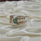 AAE 3635 Chandi Ring 925, Stone: Emerald (Zamurd)