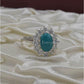 AAE 1216 Chandi Ring 925, Stone: Feroza (Turquoise) - AmeerAliEnterprises