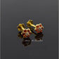 AAE 6888 Gold Ear Studs, Stone: Zircon