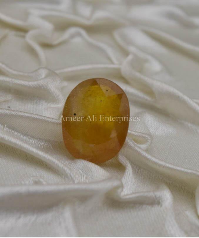 AAE 1324 Yellow Sapphire (Pukhraj) - AmeerAliEnterprises