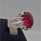 AAE 2212 Chandi Ring 925, Stone: Irani Poota Yaqoot (Anari Yaqoot) - AmeerAliEnterprises