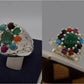 Silver Couple Rings: Pair 1, Stone: Nine Original Stones - AmeerAliEnterprises