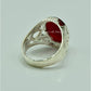 AAE 4391 Chandi Ring 925, Stone: Red Aqeeq