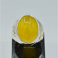 AAE 6235 Chandi Ring 925, Stone: Yellow Aqeeq