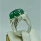 AAE 3119 Chandi Ring 925, Stone: Green Aqeeq - AmeerAliEnterprises