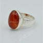 AAE 4381 Chandi Ring 925, Stone: Red Aqeeq