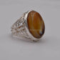 AAE 5666 Chandi Ring 925, Stone: Sulemani Aqeeq - AmeerAliEnterprises