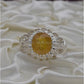 AAE 3420 Chandi Ring 925, Stone: Yellow Sapphire (Pukhraj)