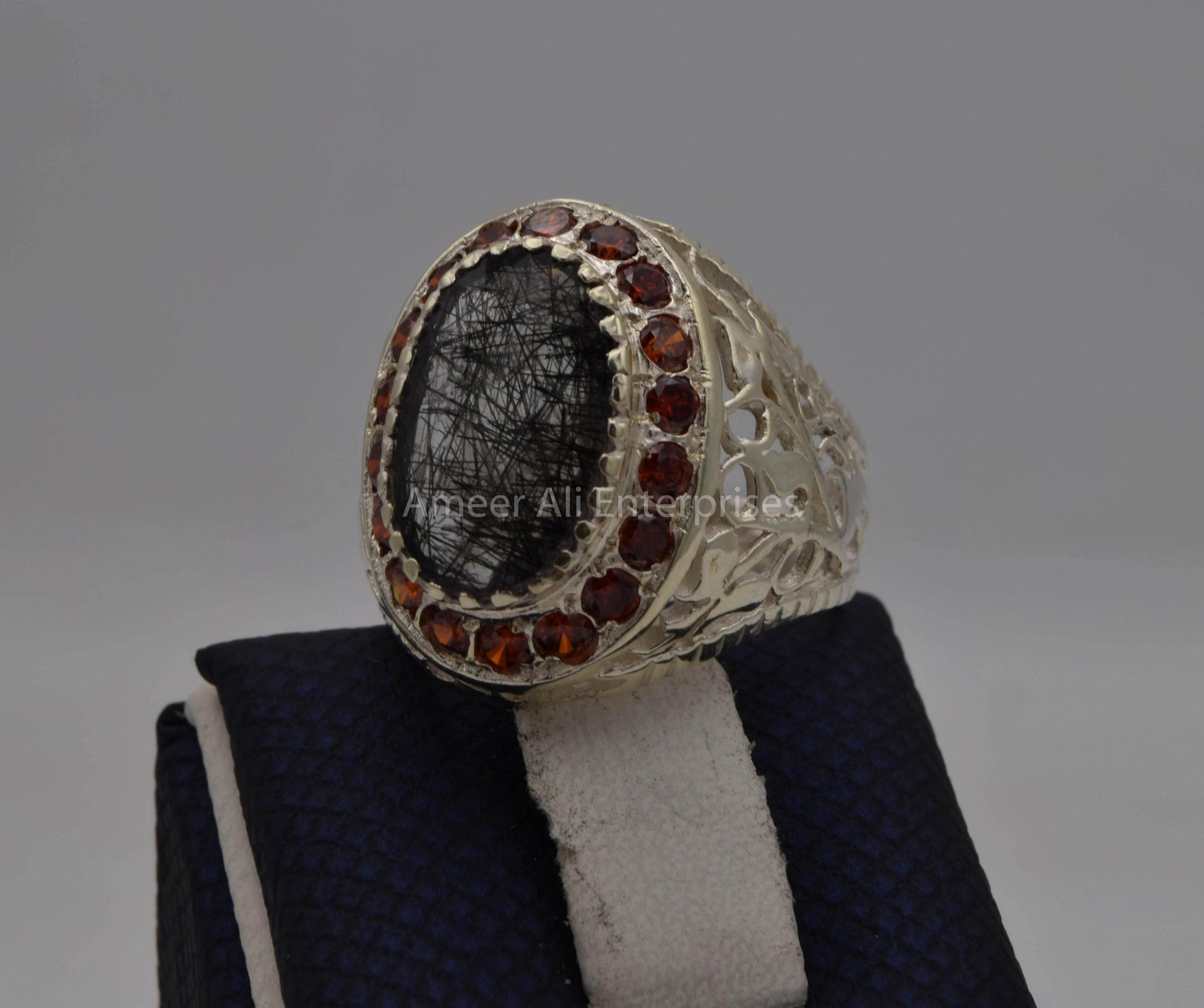 AAE 5647 Chandi Ring, Stone: Moh e Najaf - AmeerAliEnterprises