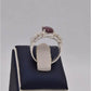 AAE 1134 Chandi Ring 925, Stone: Ruby (Yaqoot) - AmeerAliEnterprises