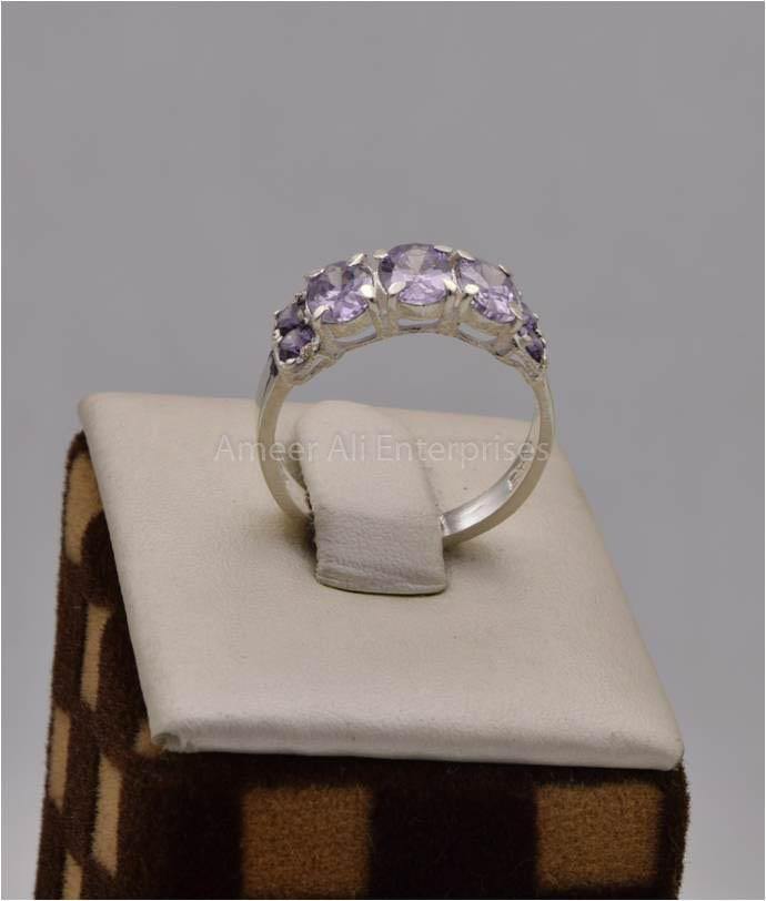 AAE 2525 Chandi Ring 925, Stone: Zircon - AmeerAliEnterprises